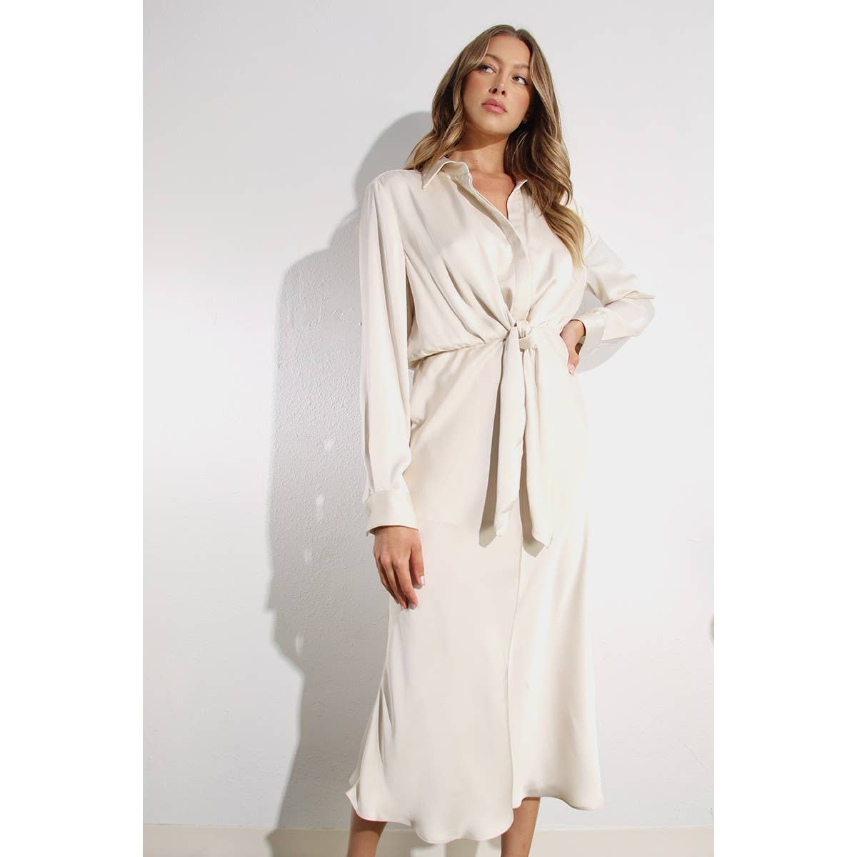 michelle satin dress