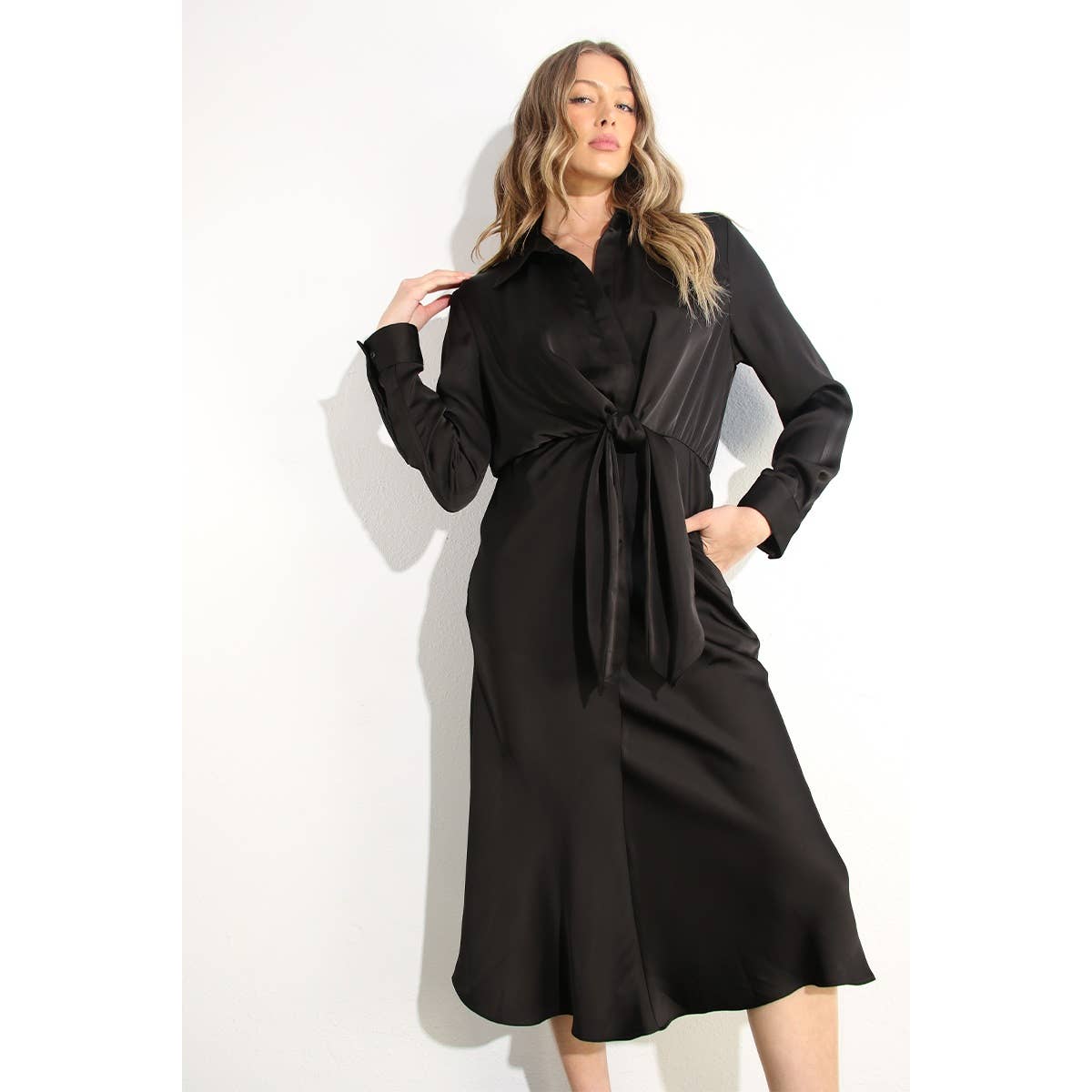 michelle satin dress