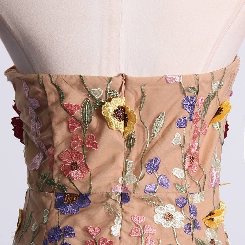 Stella Floral Embroidered Midi Dress
