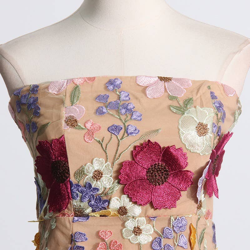 Stella Floral Embroidered Midi Dress