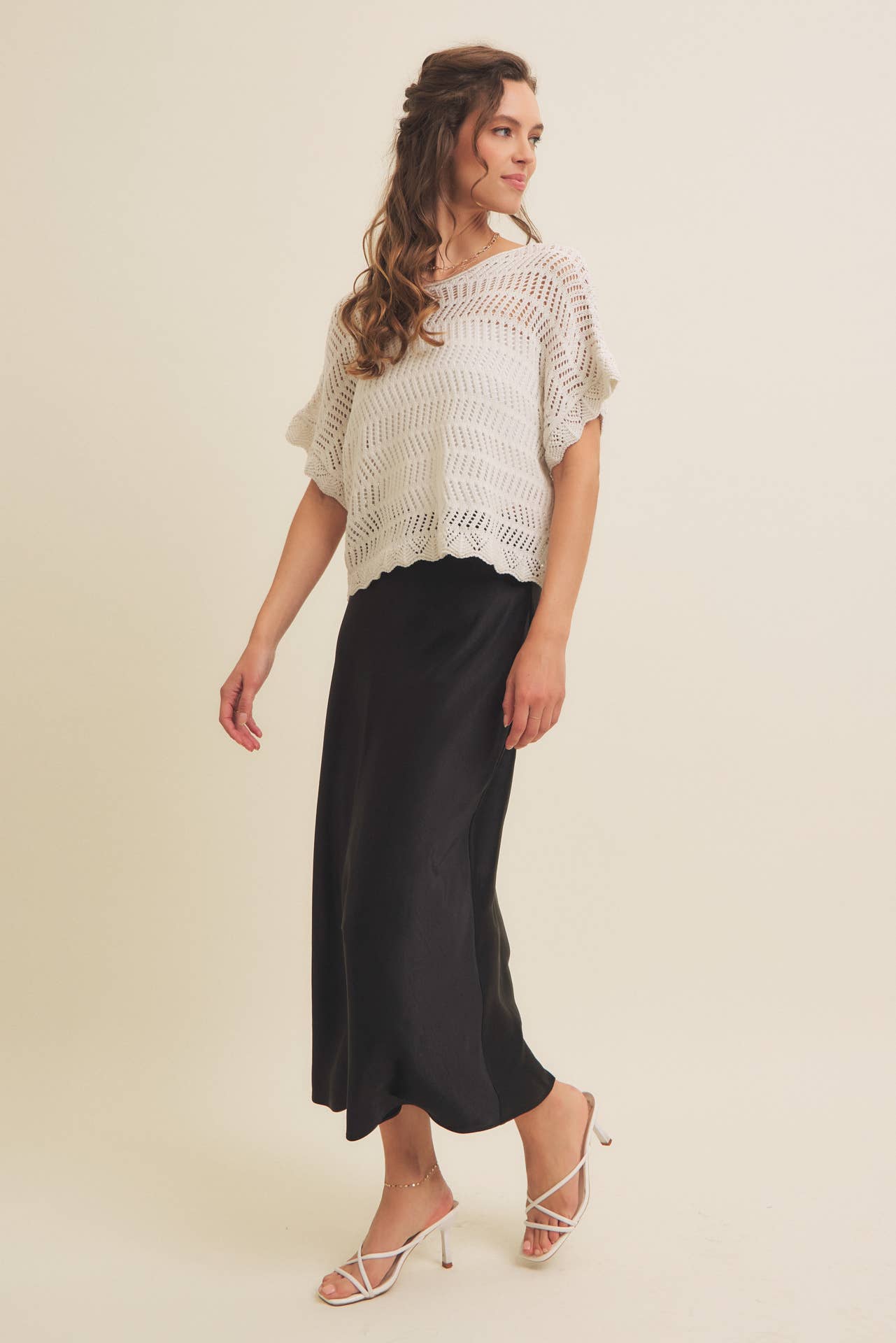 Victoria satin skirt