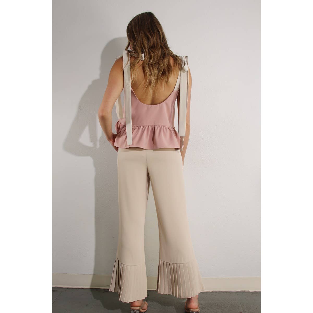 Ruffle Crop Top - Tie Design
