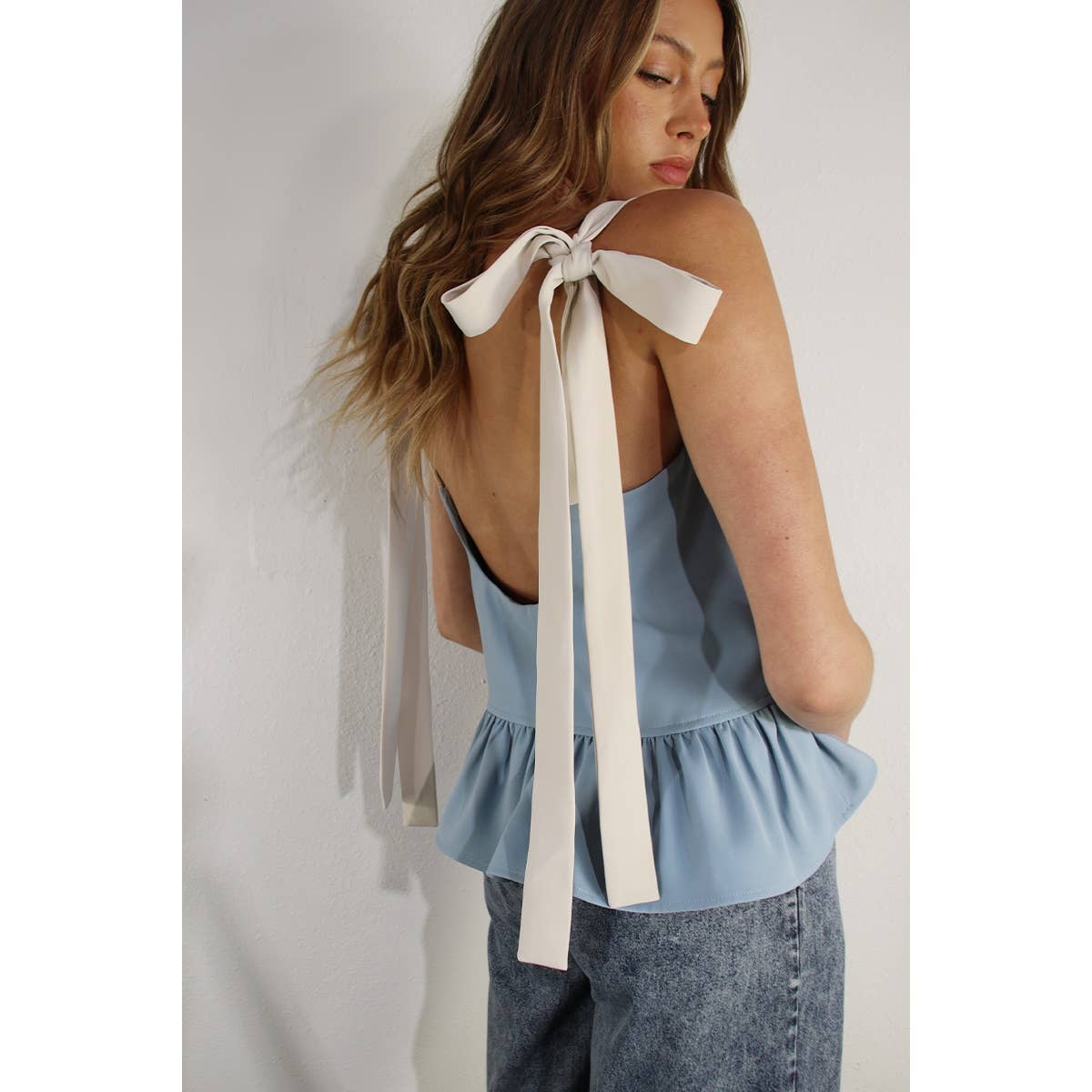 Ruffle Crop Top - Tie Design