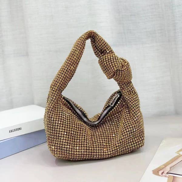FULLY COVERED RHINESTONE EVENING CLUTCH HAND BAG