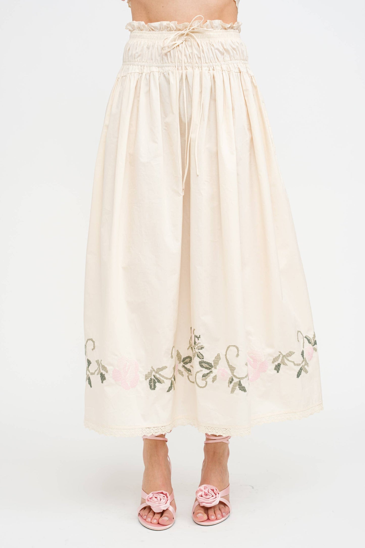 SIVAN CREAM SKIRT