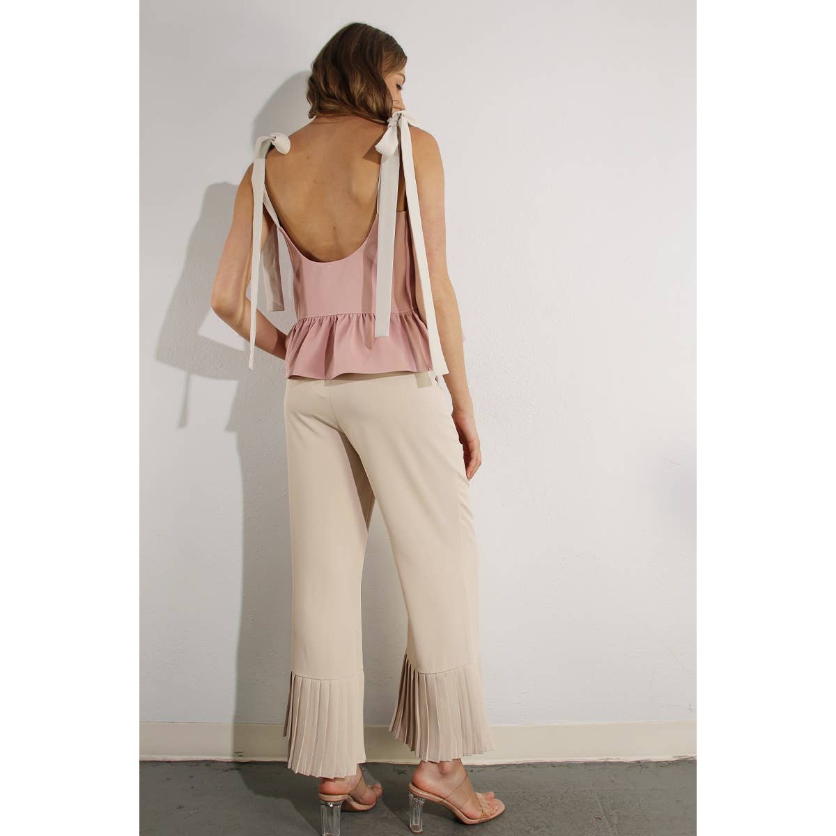 Ruffle Crop Top - Tie Design