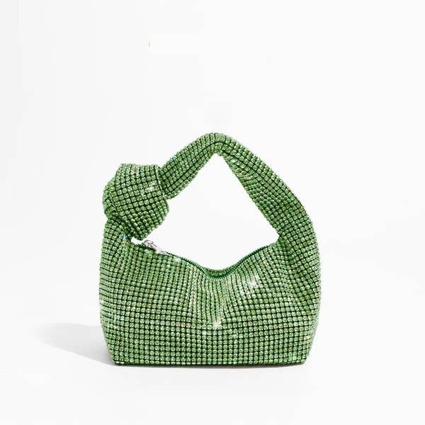 FULLY COVERED RHINESTONE EVENING CLUTCH HAND BAG