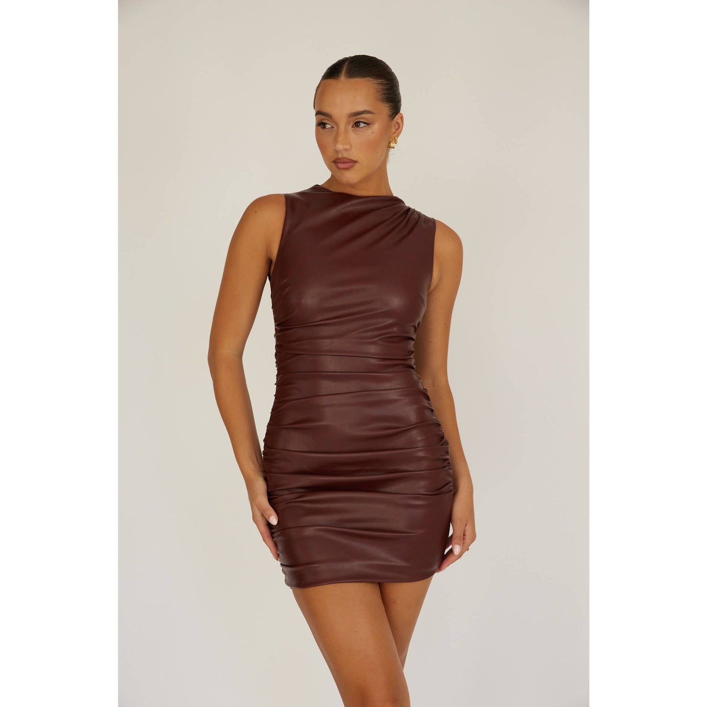 Kourtney Leather Dress
