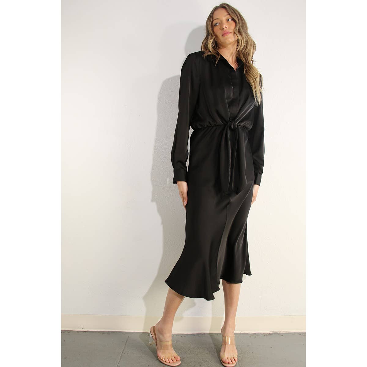 michelle satin dress