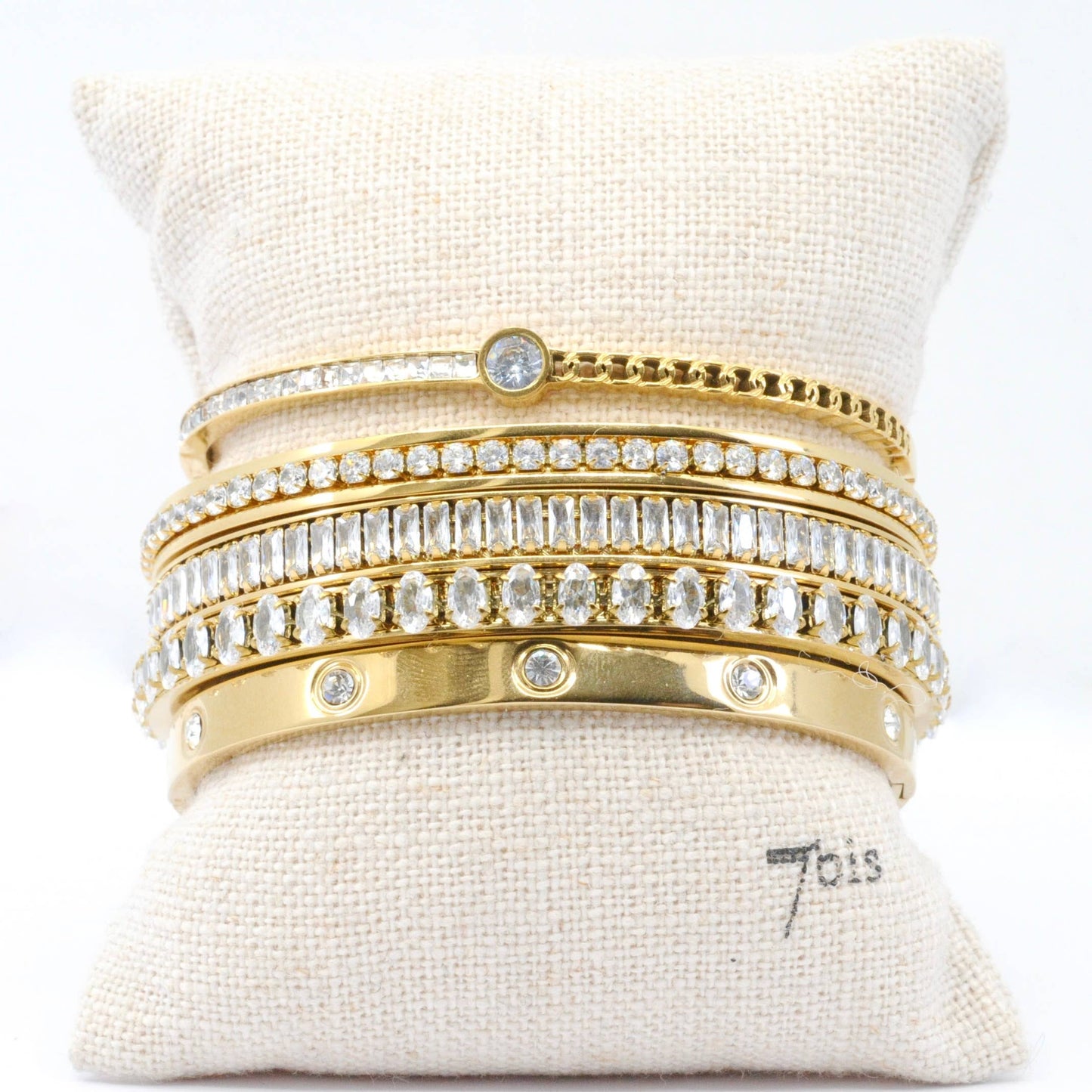 Bracelets Gold Steel Strass