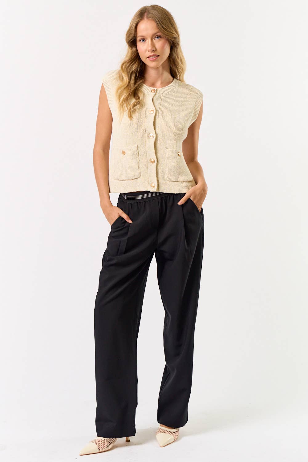 Cameron Gold button vest