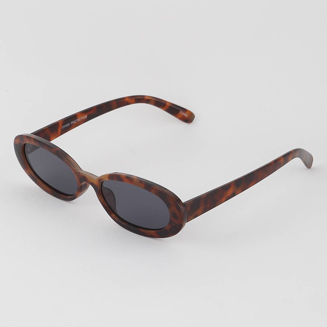 Classic Oval Tinted Sunglasses