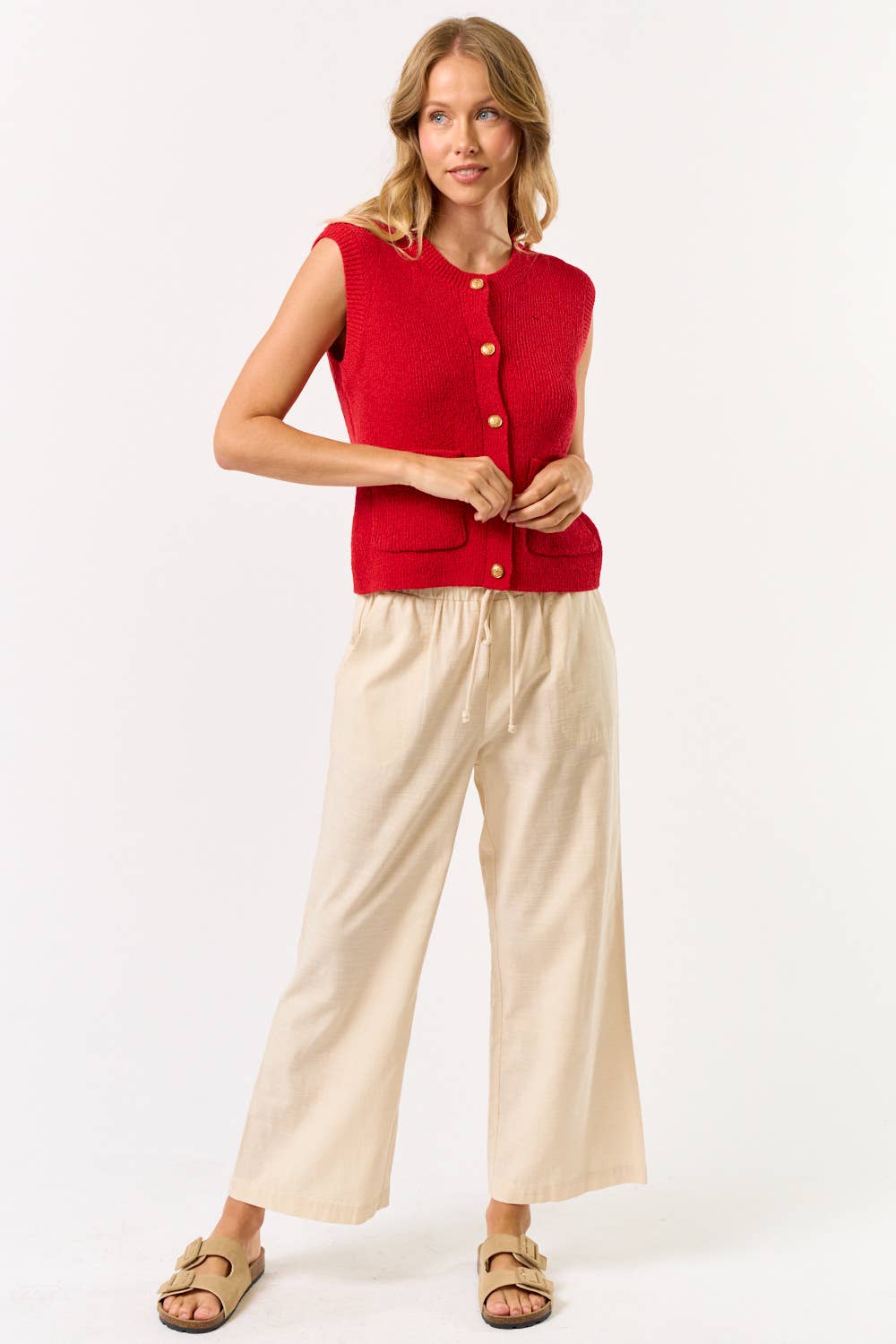 Cameron Gold button vest