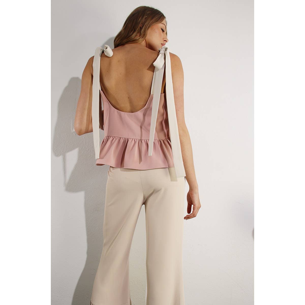 Ruffle Crop Top - Tie Design