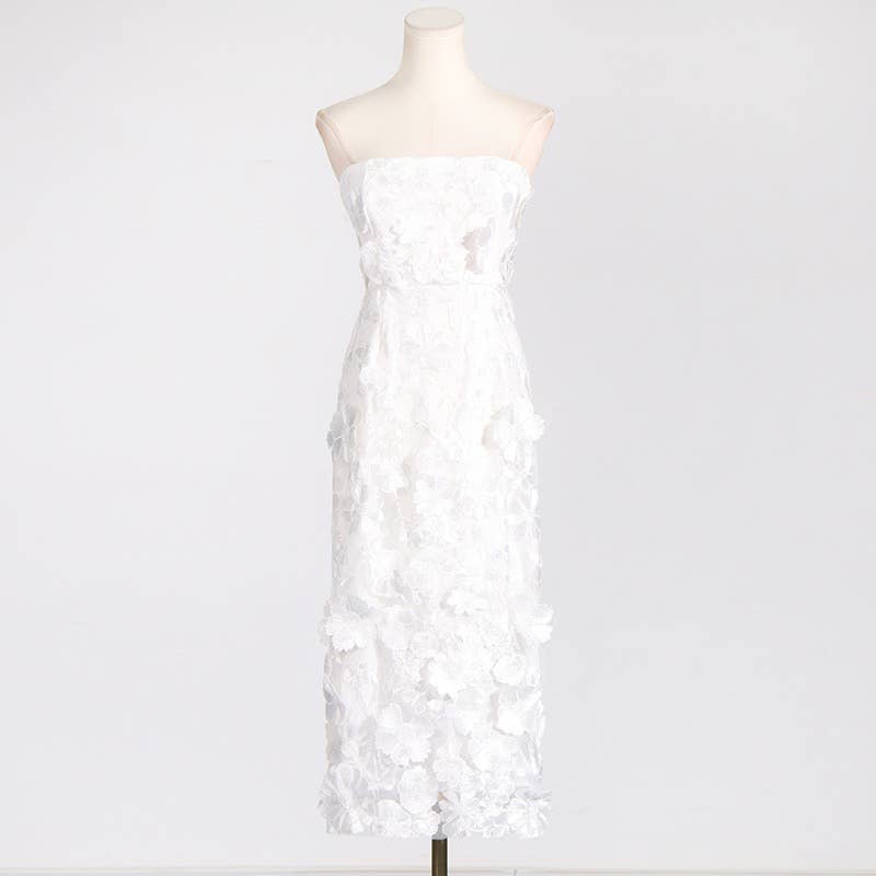 Stella Floral Embroidered Midi Dress