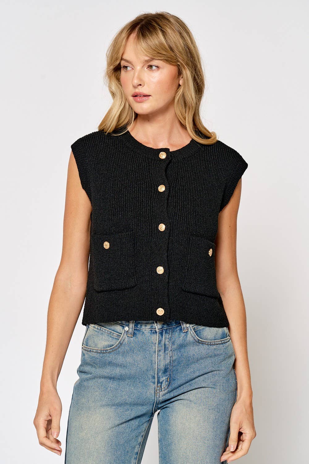 Cameron Gold button vest