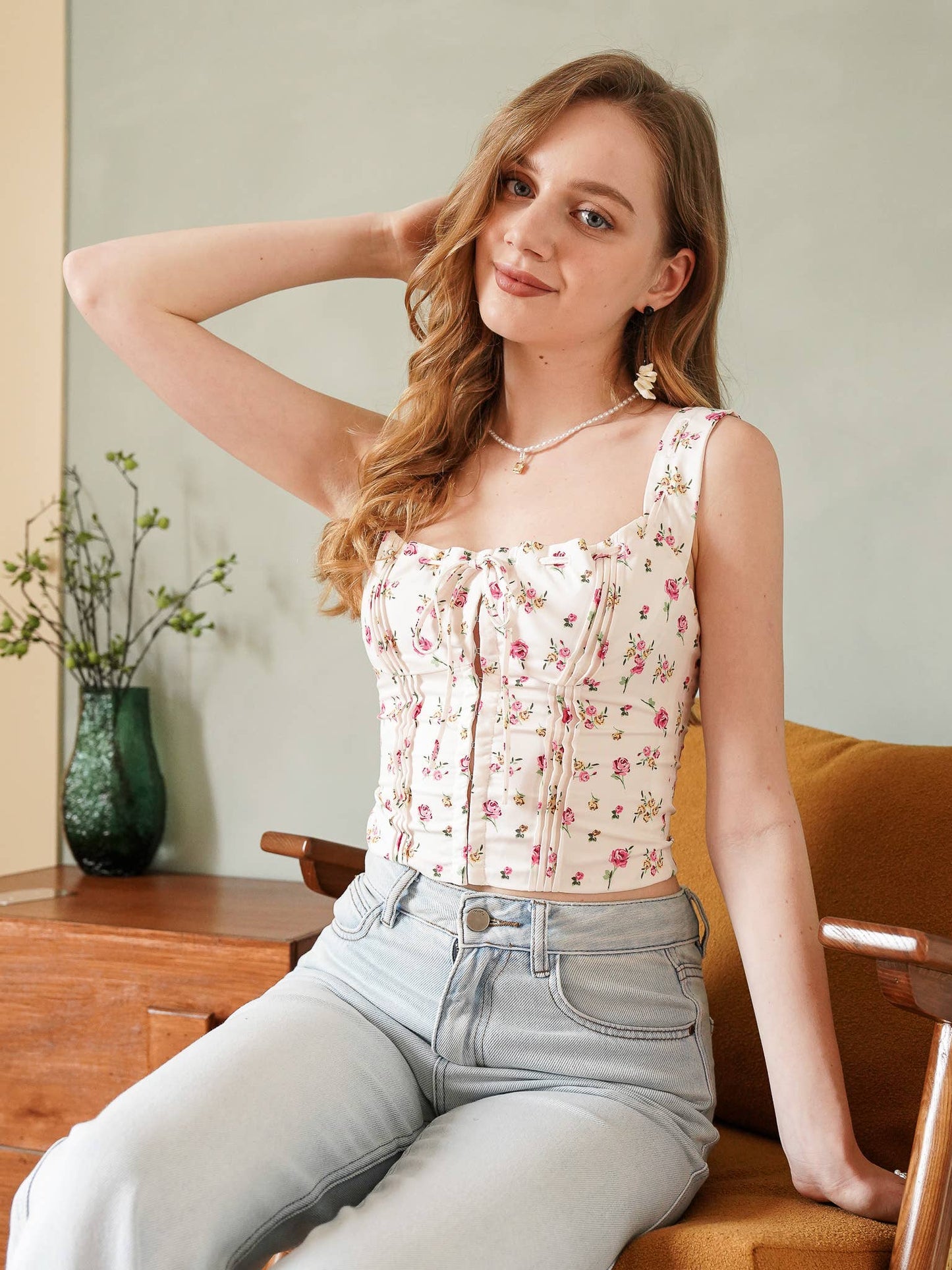 Floral Sweetheart Corset Top