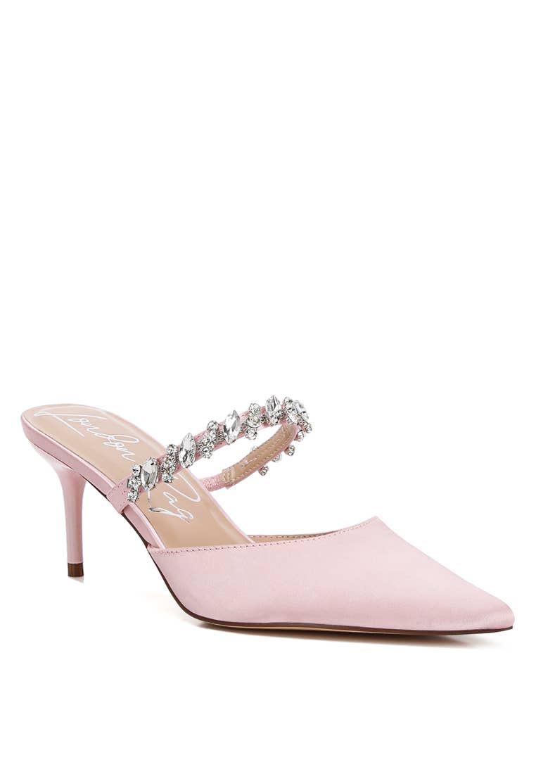 Diamante Stiletto Mules