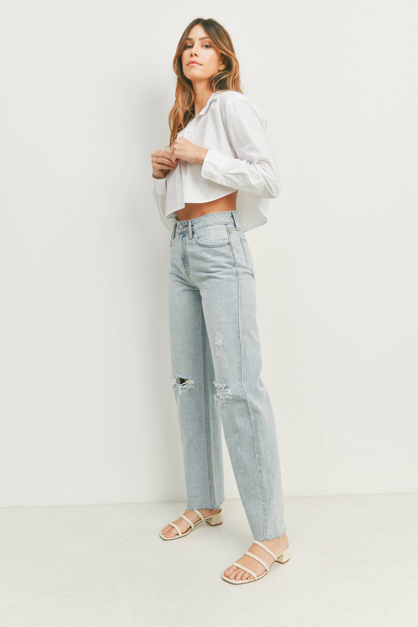 Jessie Ribcage Longer Length Straight Jeans