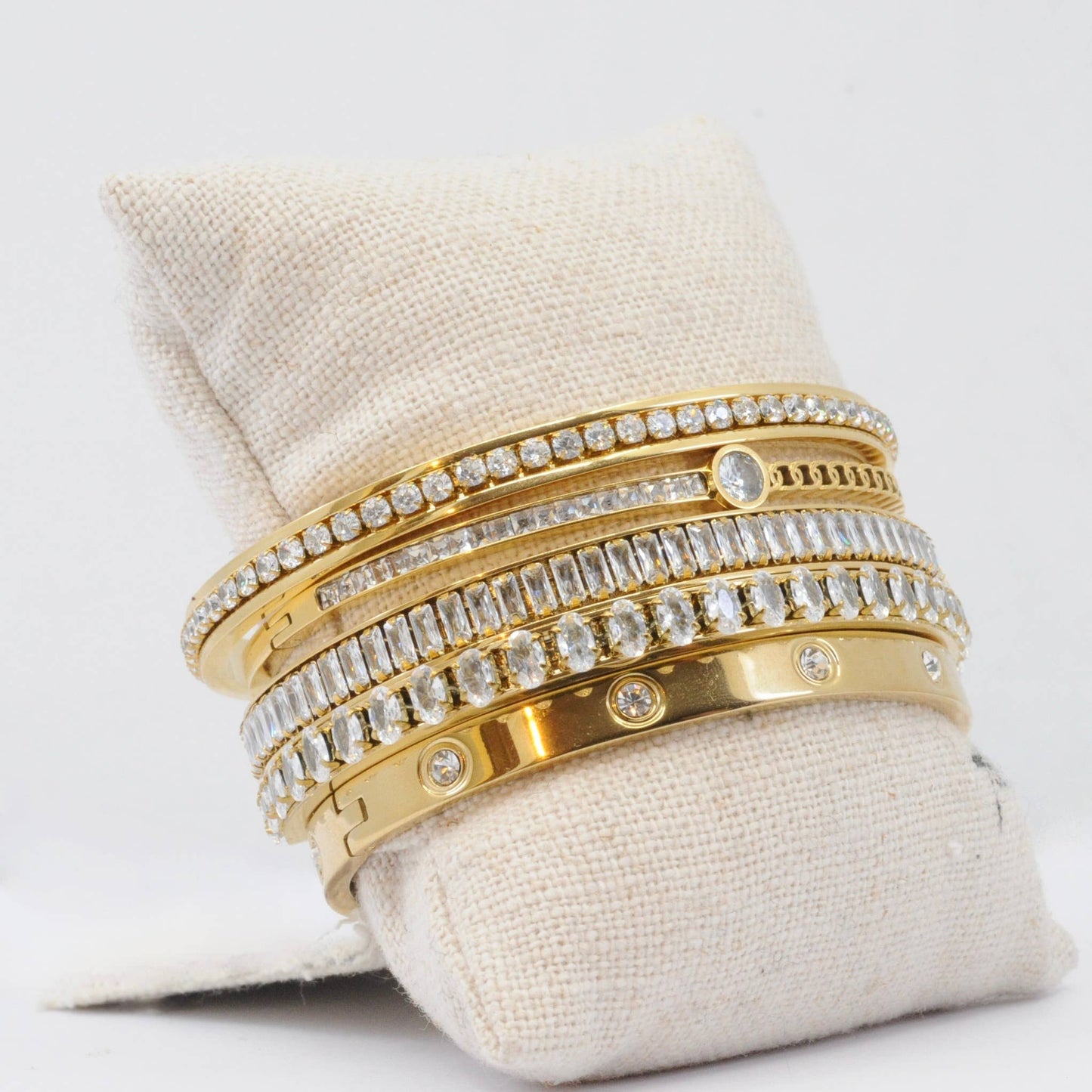 Bracelets Gold Steel Strass