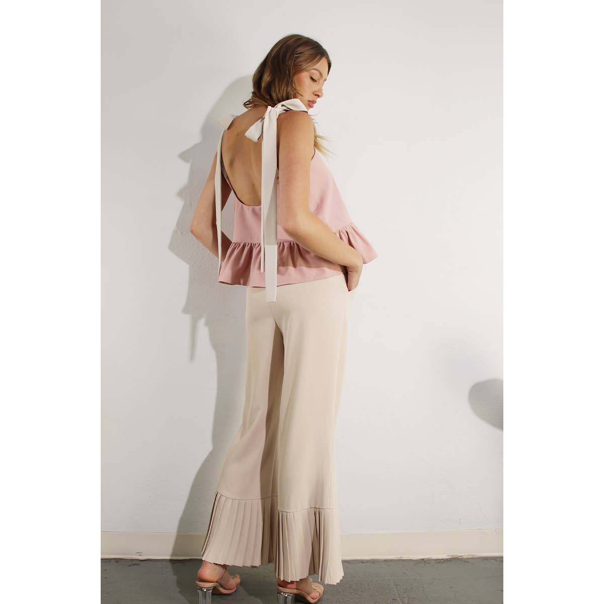 Ruffle Crop Top - Tie Design