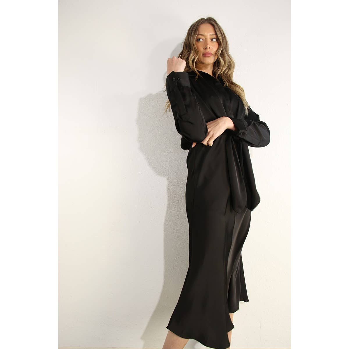 michelle satin dress