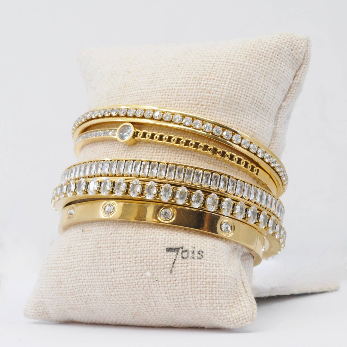 Bracelets Gold Steel Strass