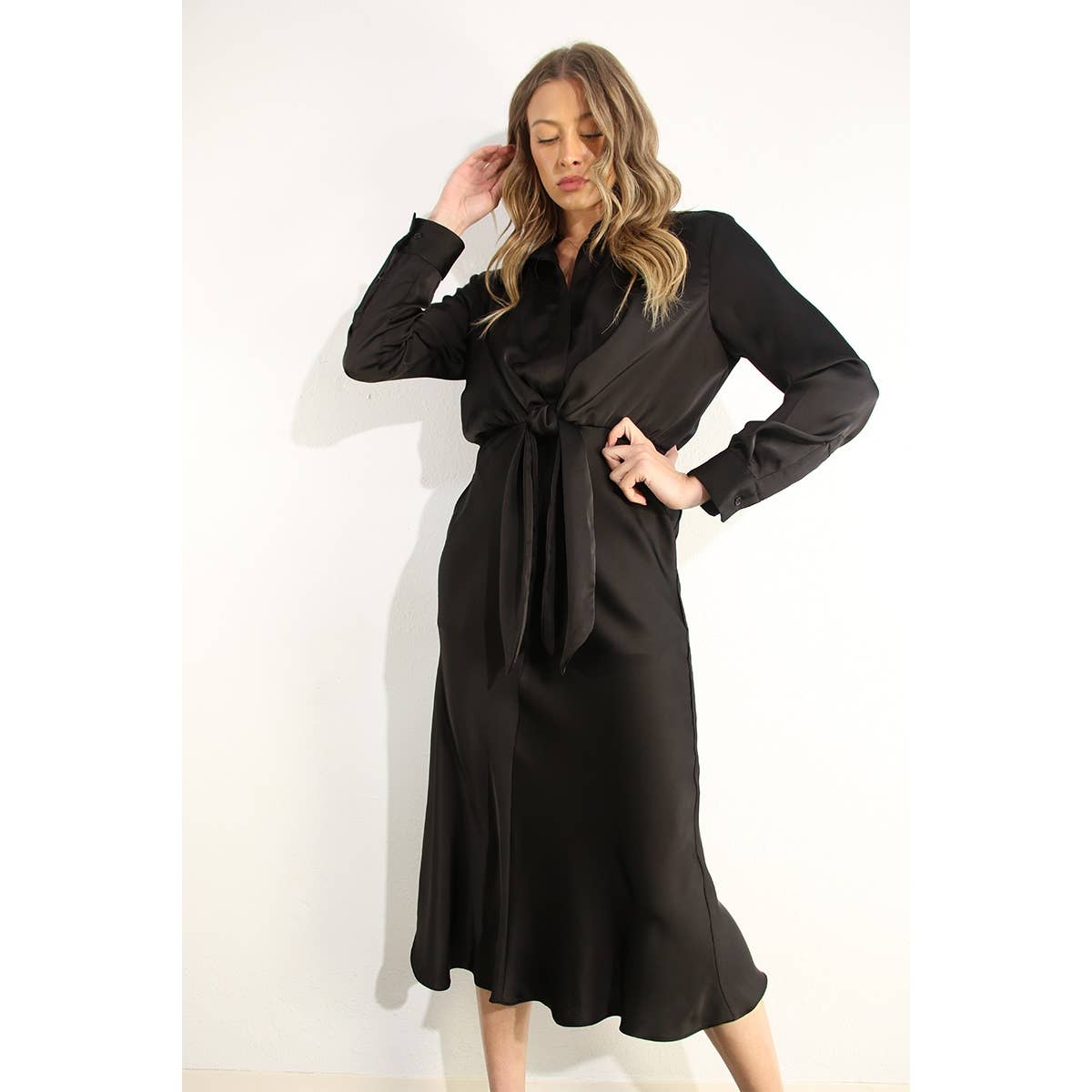 michelle satin dress