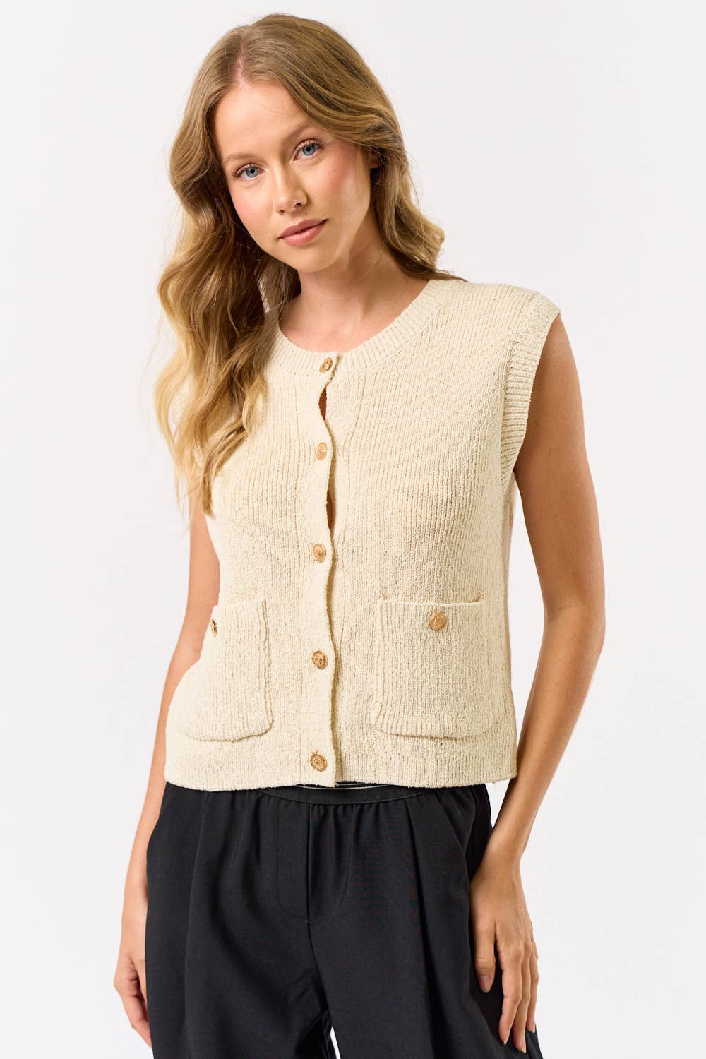 Cameron Gold button vest