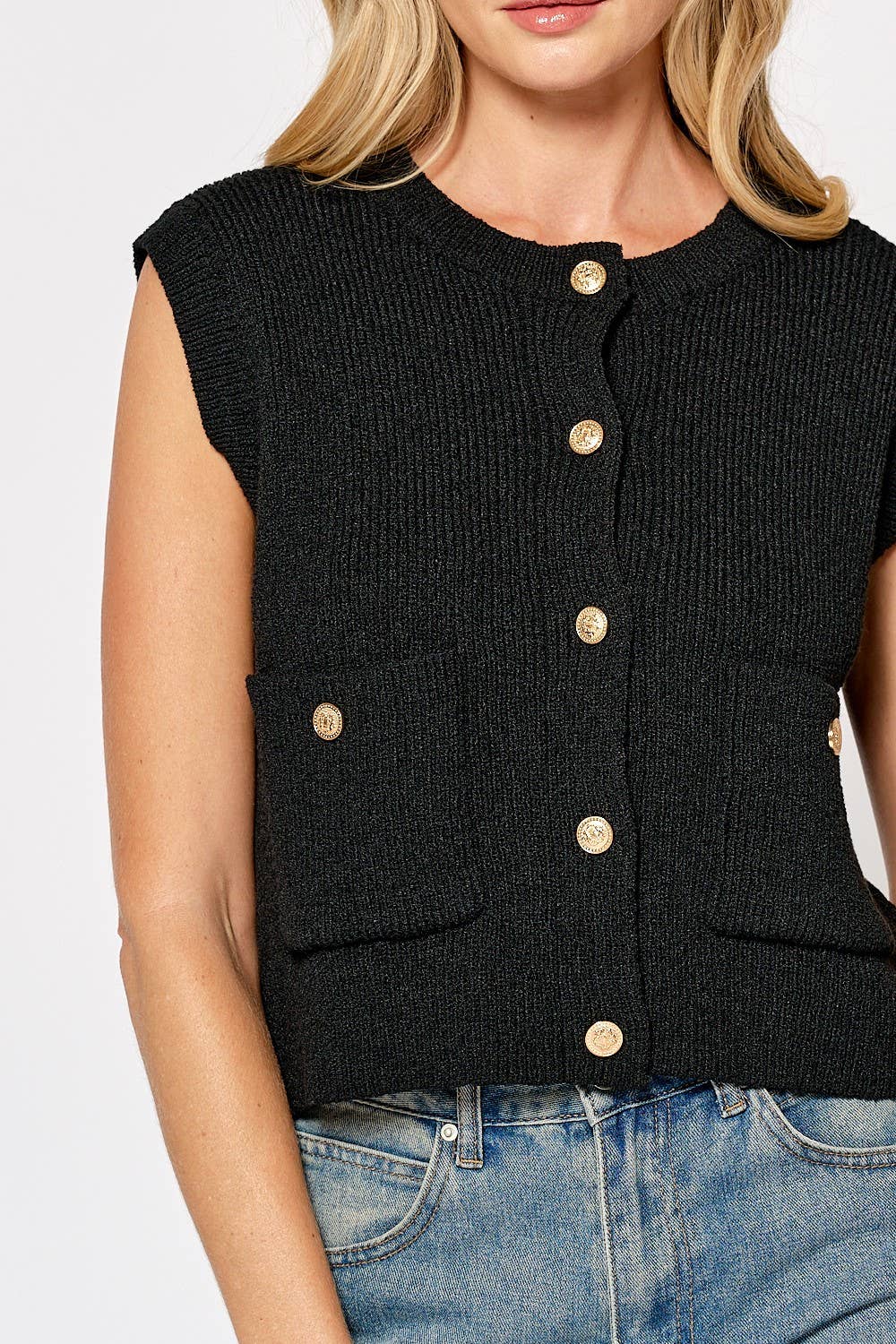 Cameron Gold button vest