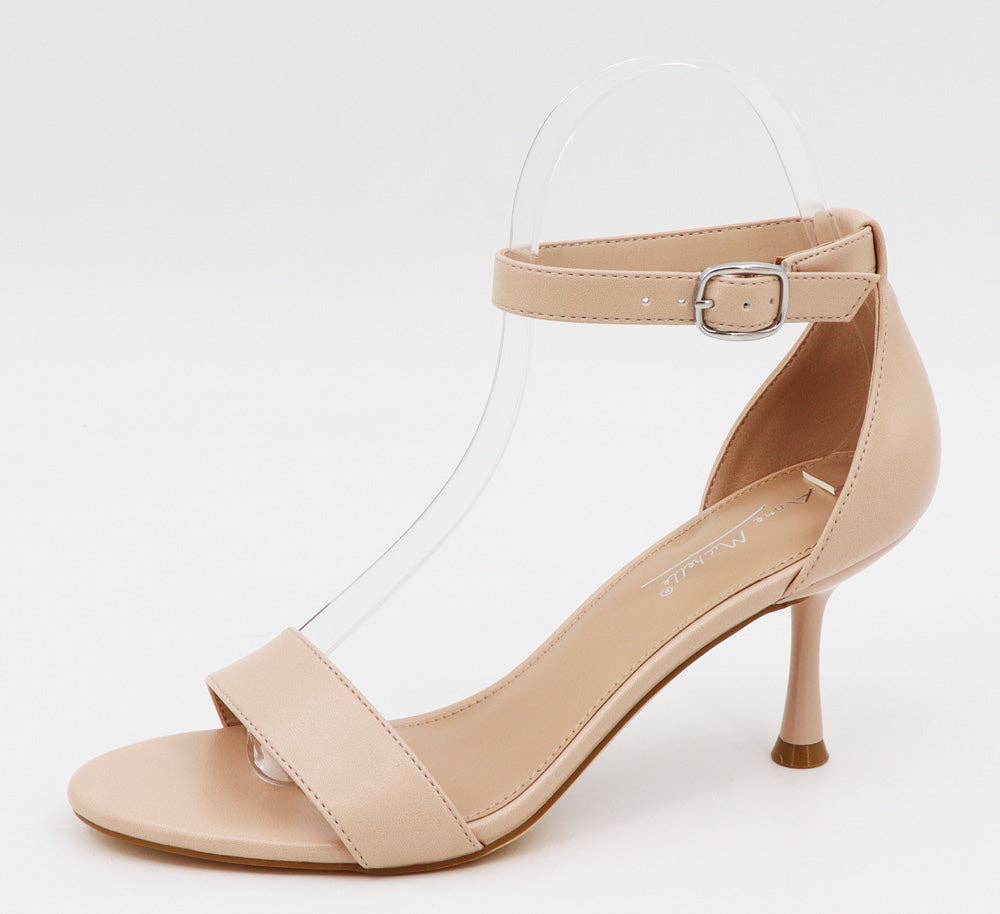 Anne Michelle JOY-21 Women Low Heel Ankle Strap Prom Sandals
