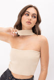 Cleo Knit Chocker Cropped Top