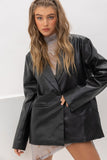 Scarlett Vegan Leather Oversized Jacket