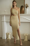 Kylie One-Shoulder Asymmetrical Dress