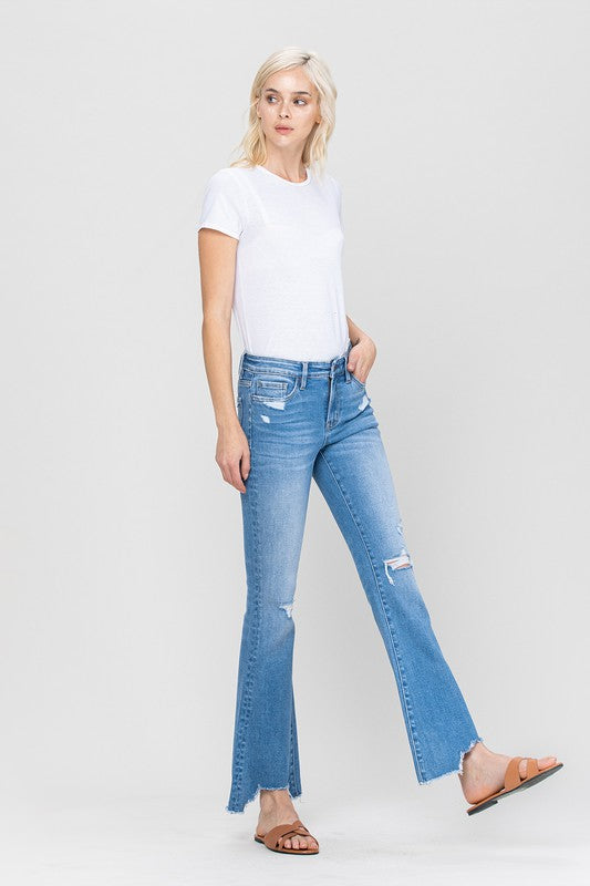 Mid-Rise Flare with Hem Detail