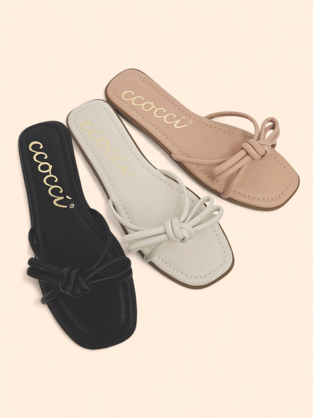 CIARA BOW KNOTTED SLIP ON SANDAL