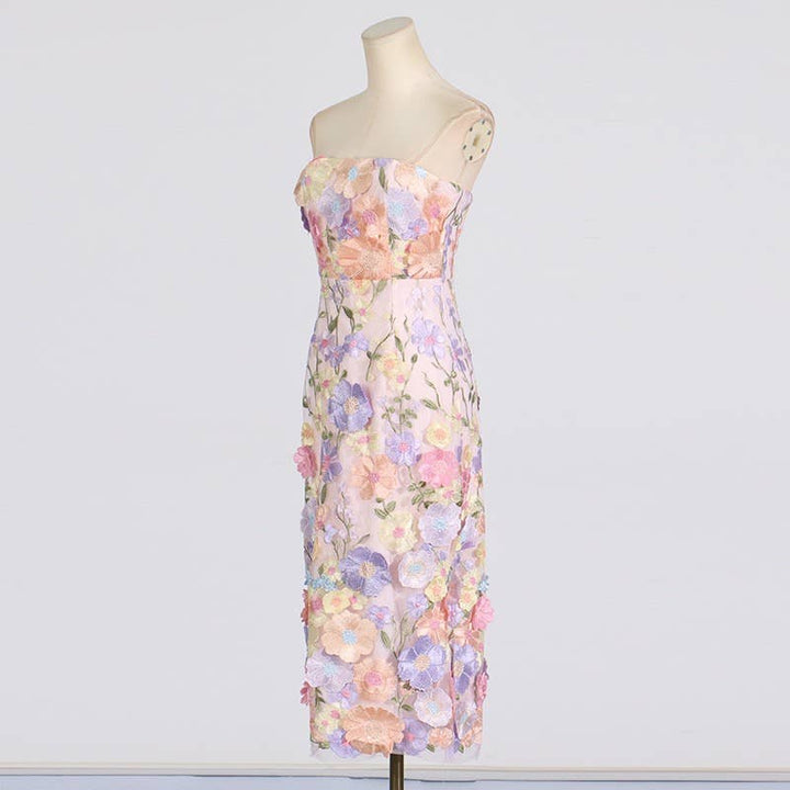 Stella Floral Embroidered Midi Dress