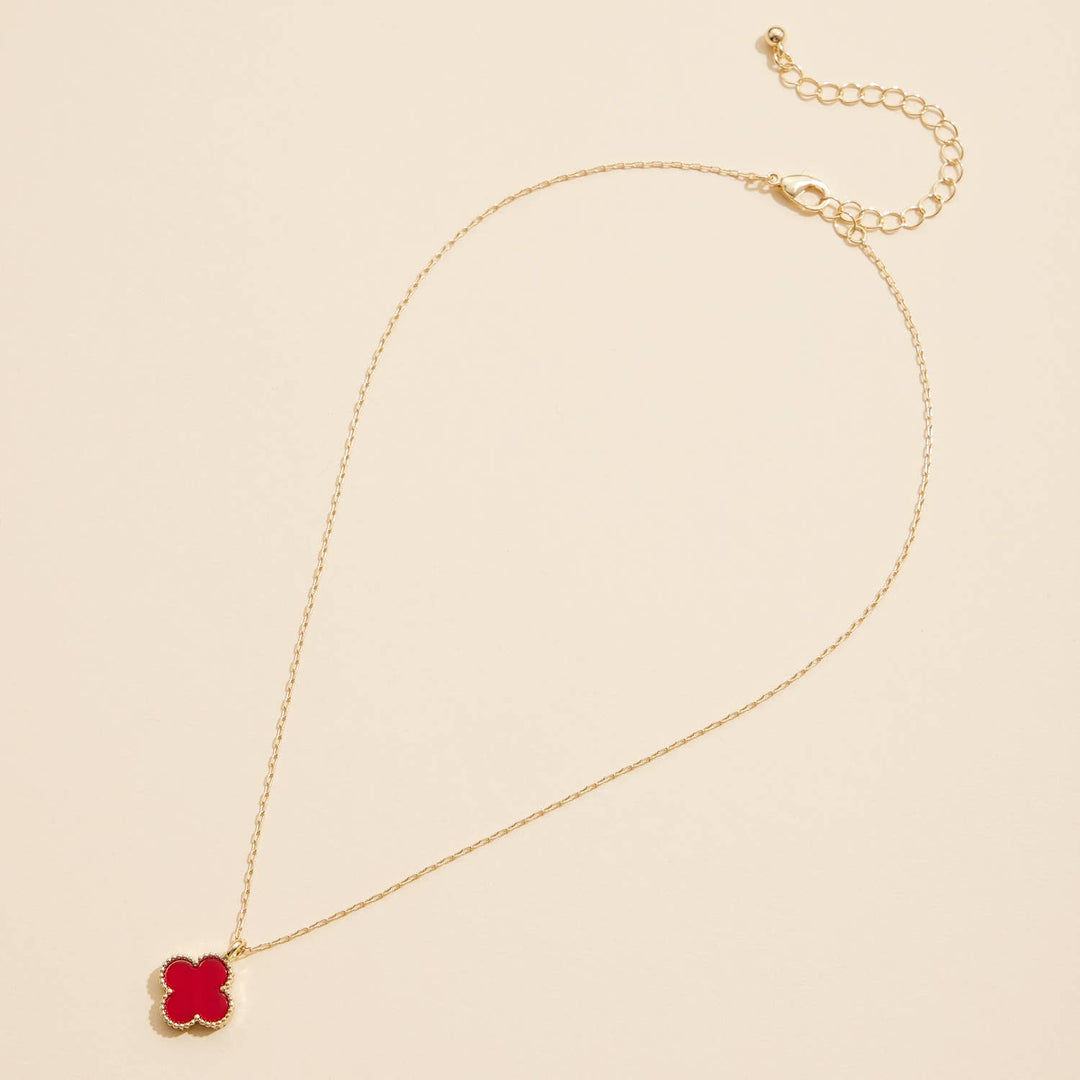 Single Flower Shell Charm Short Necklace