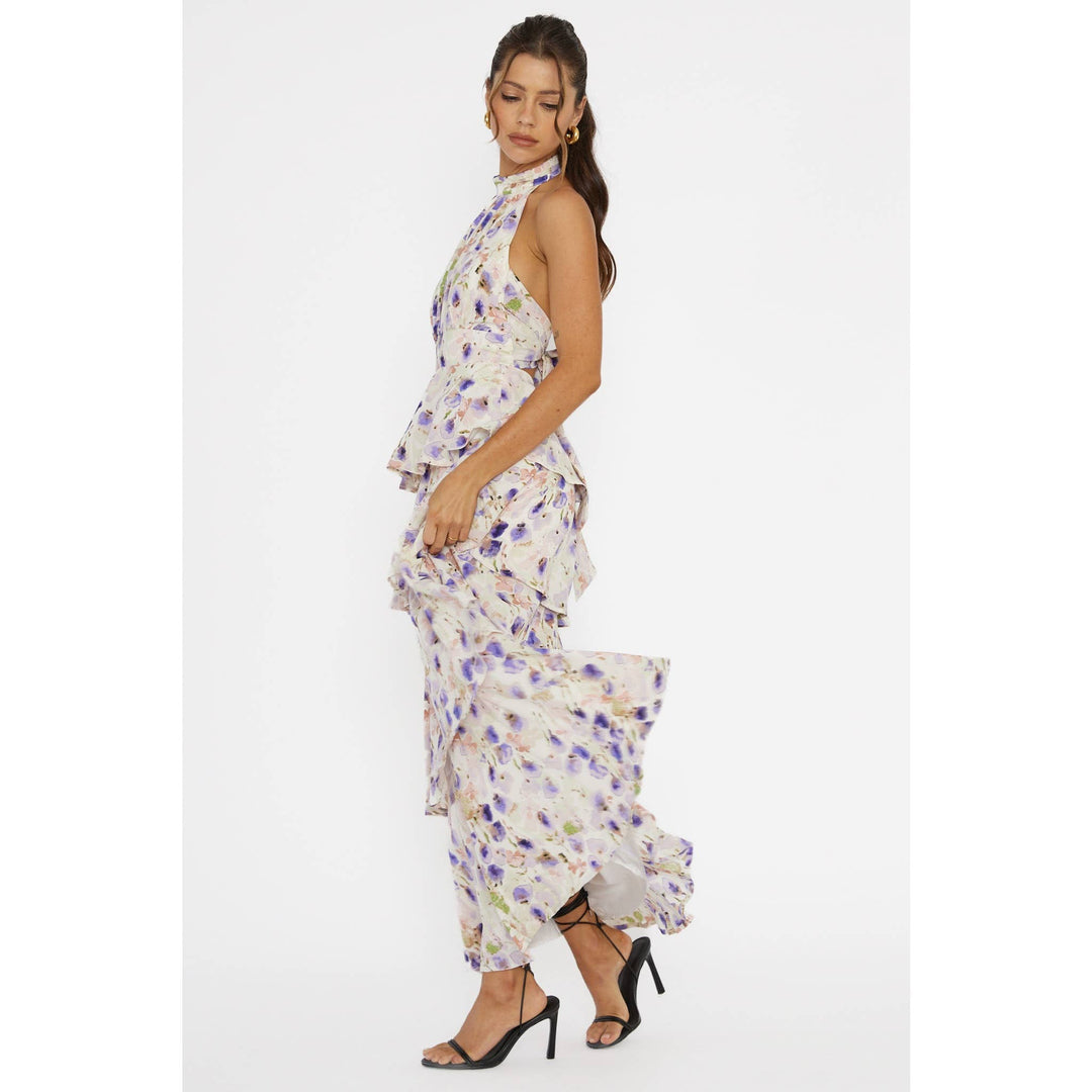 Isabella HALTERNECK TIERED MAXI DRESS