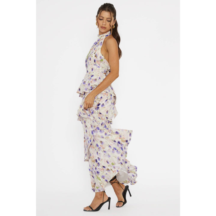 Isabella HALTERNECK TIERED MAXI DRESS