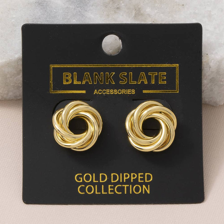 Swirl Knot Statement Earrings