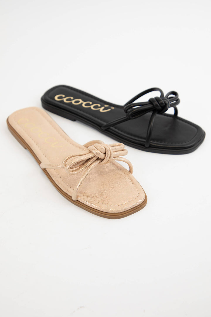 CIARA BOW KNOTTED SLIP ON SANDAL