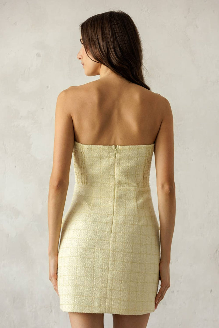Laura Butter Tweed Mini Dress
