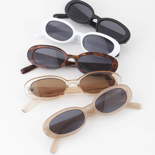 Classic Oval Tinted Sunglasses