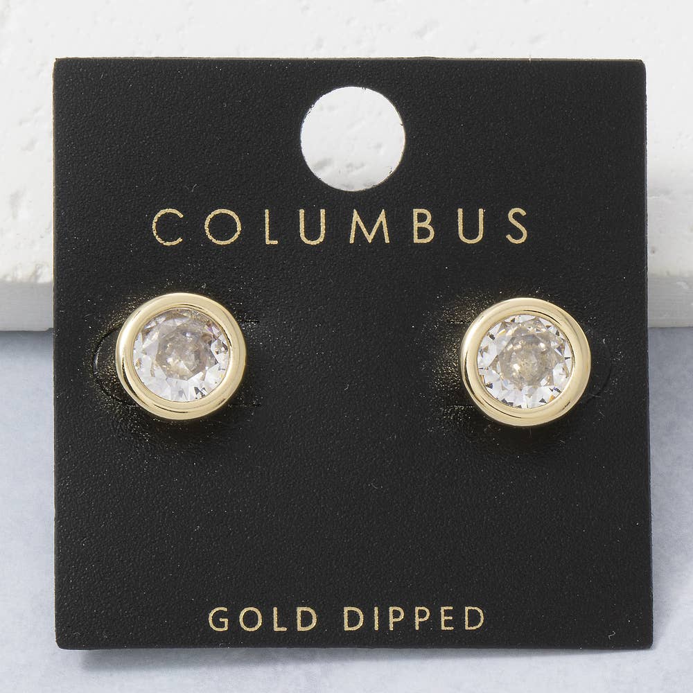 Round Stud Earrings