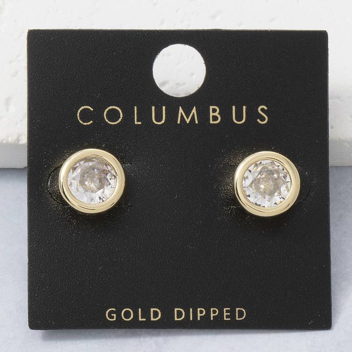 Round Stud Earrings