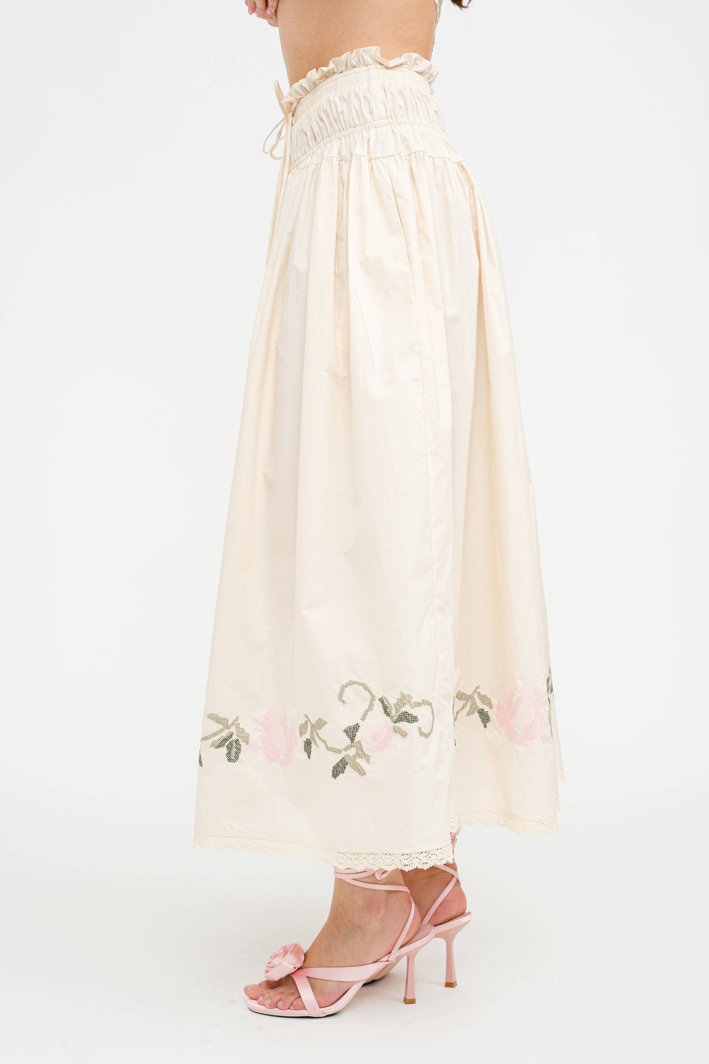 SIVAN CREAM SKIRT