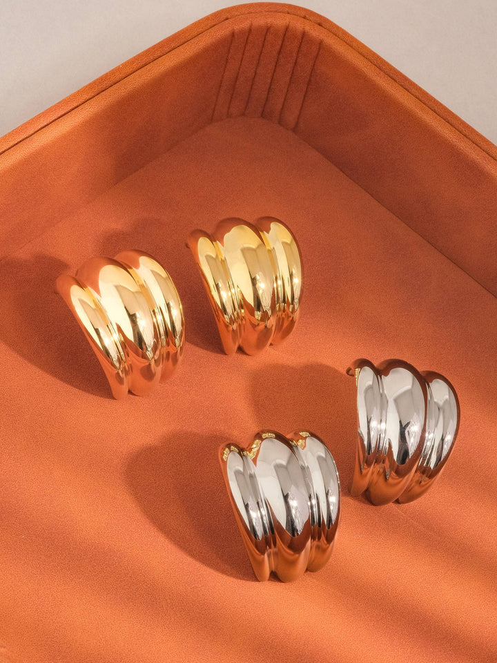 Colton 18K Gold Non-Tarnish Layered Spiral Earring