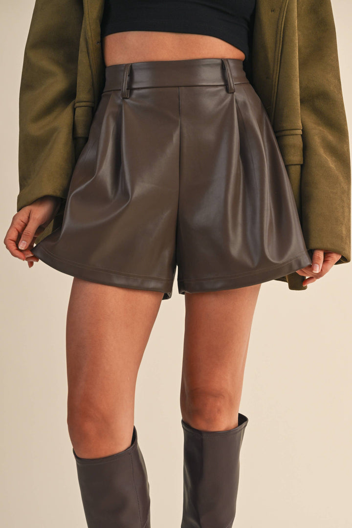 Loren Leather Shorts