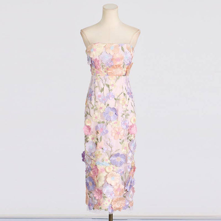 Stella Floral Embroidered Midi Dress